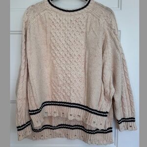 Pilcro Oversized Distressed Sweater Size Small